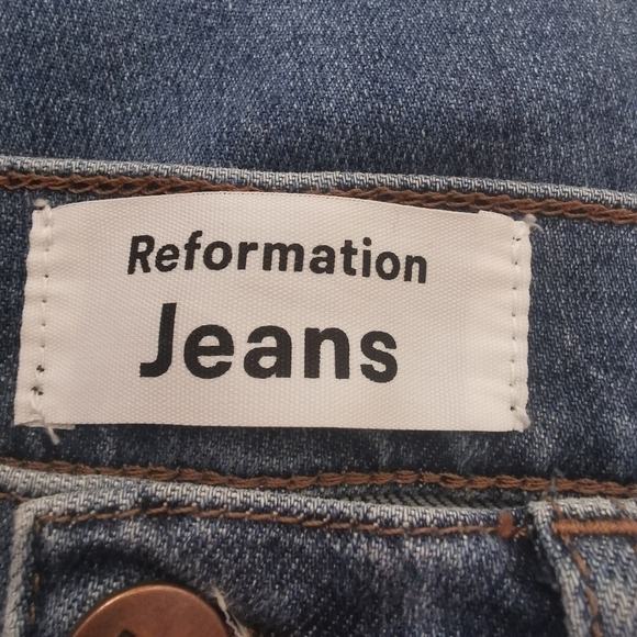 REFORMATION s26 light blue jeans high rise & skinny - Picture 12 of 16
